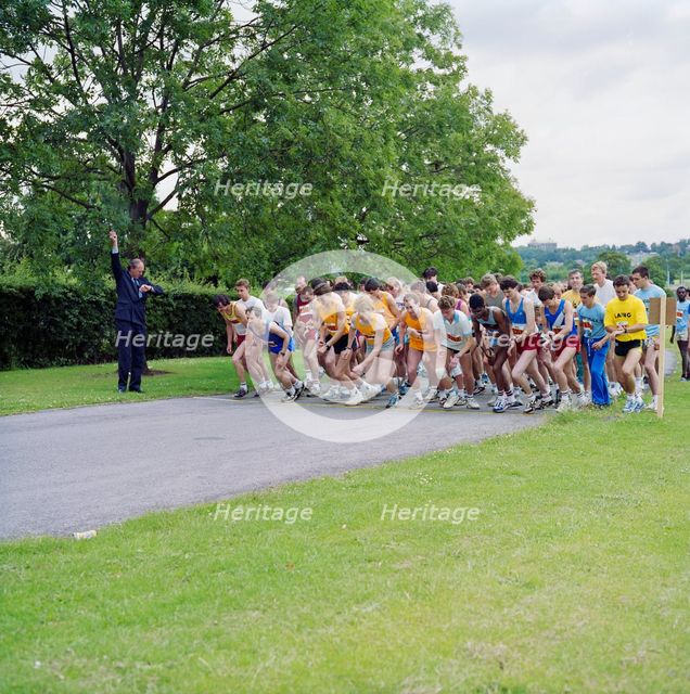 Copthall Stadium, Hendon, Barnet, London, 09/07/1988. Creator: John Laing plc.