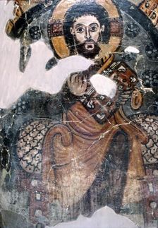 Coptic Mural of Christ, c6th-7th century
