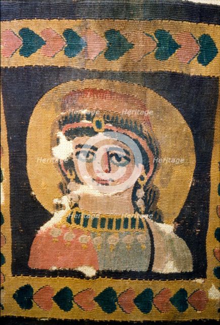 Coptic Textile Portrait of Ariadne,  5th century. Artist: Unknown.