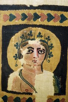 Coptic Textile, Portrait of Dionysus. 5th Century