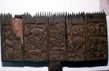 Coptic woodcarving with animals, 6th-7th century