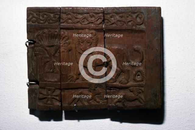 Coptic wooden carving of lion, 6th-7th century. Artist: Unknown.