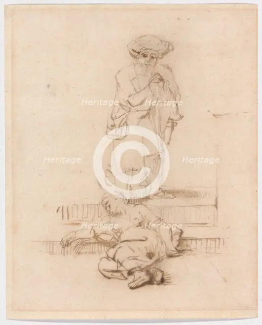 Copy after the Levite and the Violated Woman, mid-17th century. Creator: Unknown.