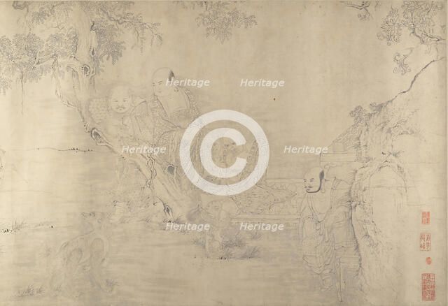 (Copy after) The Sixteen Luohans, 19th-early 20th century. Creator: Unknown.