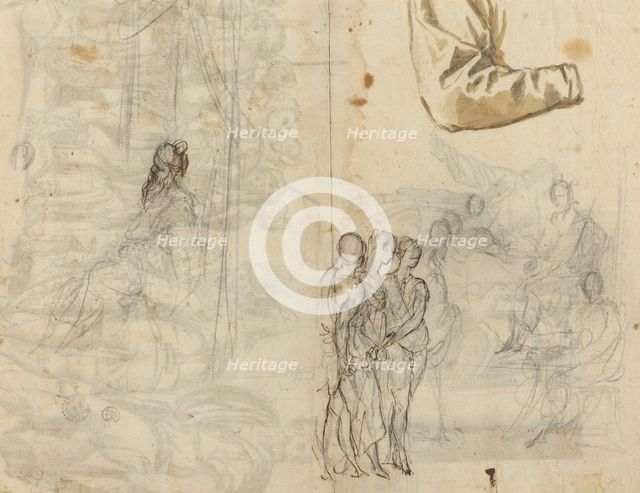 Copy After a Historical Painting from the Circle of Paolo Veronese [recto], 16th century. Creator: Unknown.