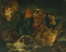 Copy after Delacroix's "Bark of Dante", ca. 1859. Creator: Edouard Manet