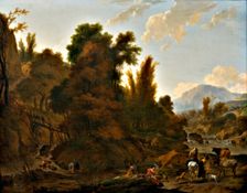Copy after Nicolaes Pietersz. Berchem Rush Gatherers, c1810. Creator: Unknown