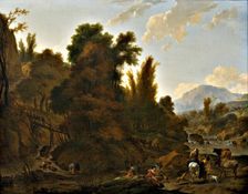 Copy after Nicolaes Pietersz. Berchem Rush Gatherers, c1810. Creator: Unknown