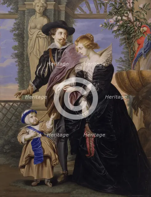 Copy after "Rubens, His Wife Helena Fourment (1614-1673), and Their Son Frans (1633-1678)". Creator: Bernard Lens.