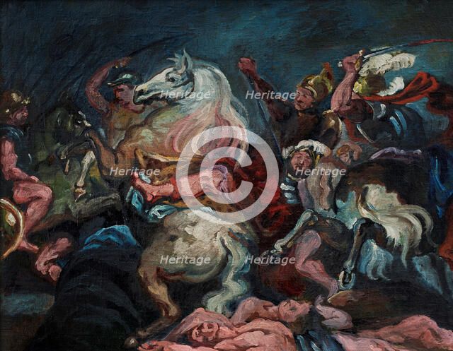 Copy after Rubens: The death of Decius Mus (Prado, Madrid), c1920. Creator: Vilhelm Lundstrom.