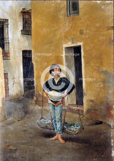 Copy of the Cenachero by Talavera' (fisherman with esparto baskets selling fish).