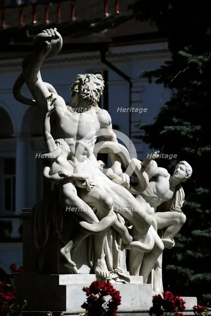 Copy of the famous sculptural group Laocoon and his Sons, Odessa Archaeological Museum, Ukraine,2011 Creator: LTL.