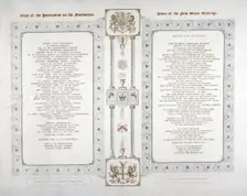 Copy of the inscription on the foundation stone of the new Royal Exchange, London, 1842. Artist: Anon