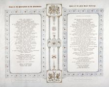 Copy of the inscription on the foundation stone of the new Royal Exchange, London, 1842. Artist: Anon