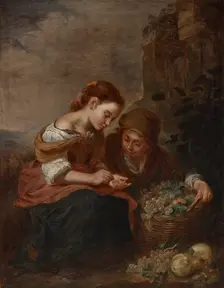 Copy of "The Little Fruit Seller" by Bartolomé Esteban Murillo, about 1885. Creator: John Ottis Adams