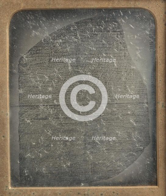 Copy of the Rosetta Stone, 1846-52. Creator: John Jabez Edwin Mayall.