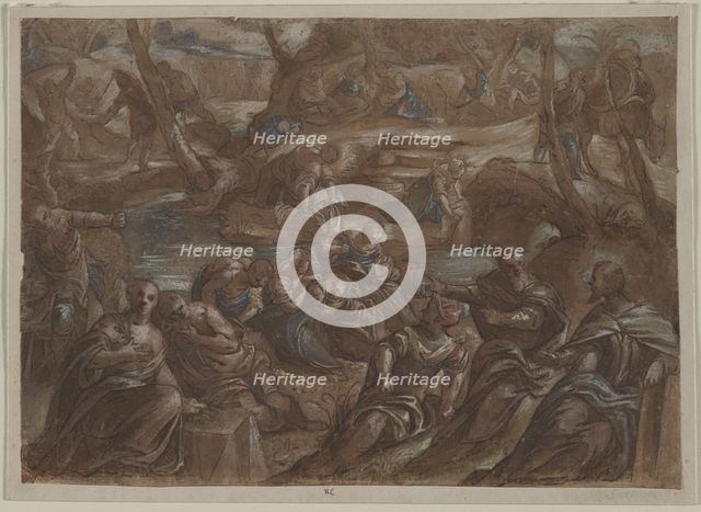 Copy of Tintoretto's Children of Israel Gathering Manna, after 1594. Creator: Unknown.