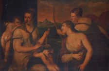 Copy of Titian's The Binding of Cupid'; Original in the Galleria Borghese, Rome, (19th century?). Creator: Unknown