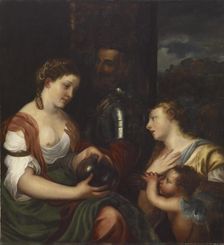 Copy of Titian's "Allegory of Alfonso d'Avalos, Marchese del Vasto", c1833. Creator: Alfred Jacob Miller