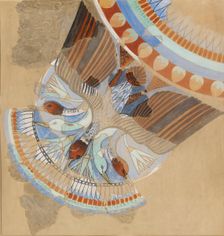 Copy of wall painting, a house, Amarna, swag of geese, 20th century. Artist: Anna (Nina) Macpherson Davies