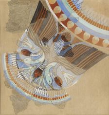 Copy of wall painting, a house, Amarna, swag of geese, 20th century. Artist: Anna (Nina) Macpherson Davies