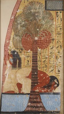 Copy of wall painting from a private tomb 218 of Amennakhte, (I, 1, 317-320), Thebes, 20th century. Artist: Anna (Nina) Macpherson Davies