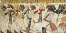 Copy of wall painting from private tomb 40 of Huy, Thebes (I,1, 75-78), 20th century. Artist: Anna (Nina) Macpherson Davies