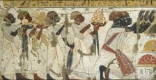 Copy of wall painting from private tomb 40 of Huy, Thebes (I,1, 75-78), 20th century. Artist: Anna (Nina) Macpherson Davies