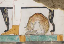 Copy of wall painting from private tomb 52 of Nakht, Thebes (I, 1, 99-102), 20th century