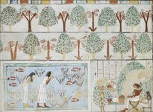 Copy of wall painting from private tomb 63 of Sebkhotpe, Thebes (I, 1, 125-128), 20th century. Artist: Anna (Nina) Macpherson Davies