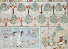 Copy of wall painting from private tomb 63 of Sebkhotpe, Thebes (I, 1, 125-128), 20th century. Artist: Anna (Nina) Macpherson Davies