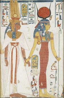 Copy of wall painting from the Queen's tomb 66 of Nefertari, Thebes, 20th century. Artist: Anna (Nina) Macpherson Davies