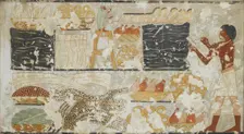 Copy of wall painting, private tomb 100 of Rekhmire, Thebes, 20th century. Artist: Anna (Nina) Macpherson Davies