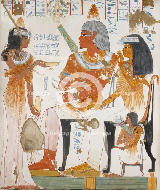 Copy of wall painting, private tomb 181 of Nebamun and Ipuky, Thebes, 20th century. Artist: Anna (Nina) Macpherson Davies.