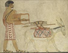 Copy of wall painting, private tomb 3 of Khnumhotpe III, Beni Hasan, 20th century. Artist: Anna (Nina) Macpherson Davies