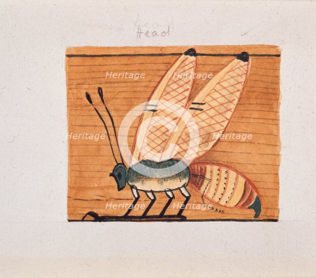 Copy of wall painting,  tomb of Mentuhotpe, Thebes, 20th century. Artist: Anna (Nina) Macpherson Davies.