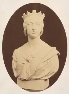 Copy of a Bust of Her Majesty Queen Victoria, by Joseph Durham, Esq. F.S.A., 1857. Creator: Hugh Welch Diamond