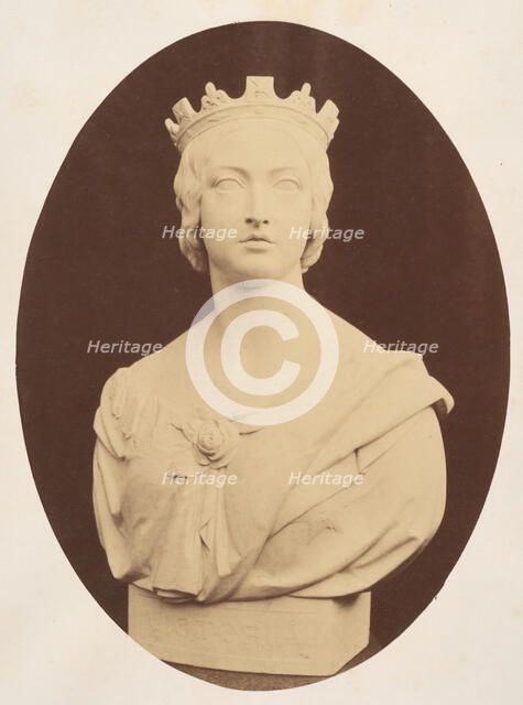 Copy of a Bust of Her Majesty Queen Victoria, by Joseph Durham, Esq. F.S.A., 1857. Creator: Hugh Welch Diamond.