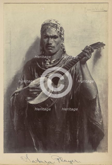 Copy of a Petrus van der Velden painting - Satara Player,  1890s. Creator: Unknown.