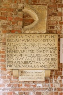 Copy of an inscribed stone in Odda's Chapel, Deerhurst, Gloucestershire, 2010. Creator: Peter Thompson