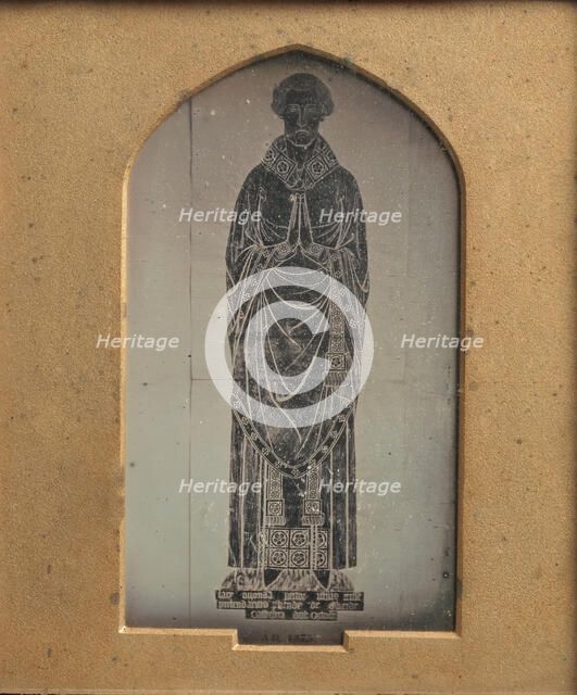 Copy of Brass Rubbing from the Tomb of Peter de Lacy, Rector of Northfleet and Preben..., ca. 1850. Creator: Unknown.