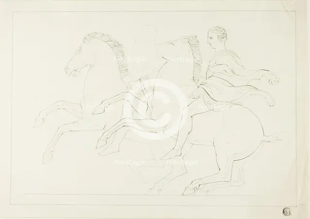 Copy of Cavalry from the Parthenon Frieze, n.d. Creator: John Flaxman.