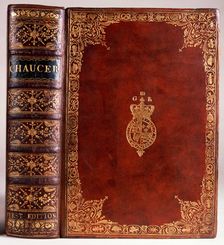 Copy of Caxton's first edition of Chaucer's "The Canterbury Tales", 1476. Creator: Unknown