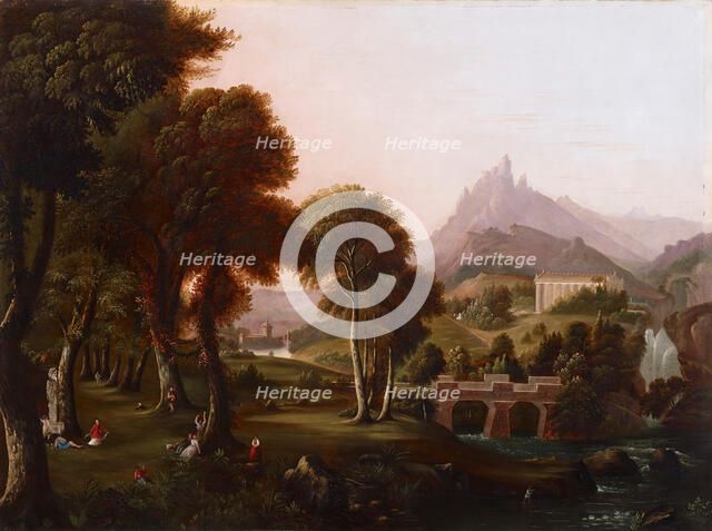 Copy of "Dream of Arcadia" by Thomas Cole, about 1863. Creator: Unknown.