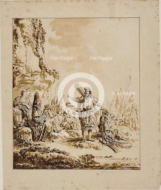 Copy of Halte de Calmouks, c. 1772. Creator: John Kirby Baldrey.