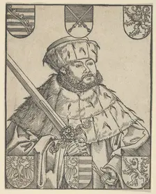 Copy of John Frederic the Magnanimous, in Electoral Robes. Creators: Lucas Cranach the Younger, Workshop of Lucas Cranach the Younger