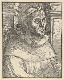 Copy of Luther as an Augustinian Friar, Half Length, 1520., 1520. Creator: Anon