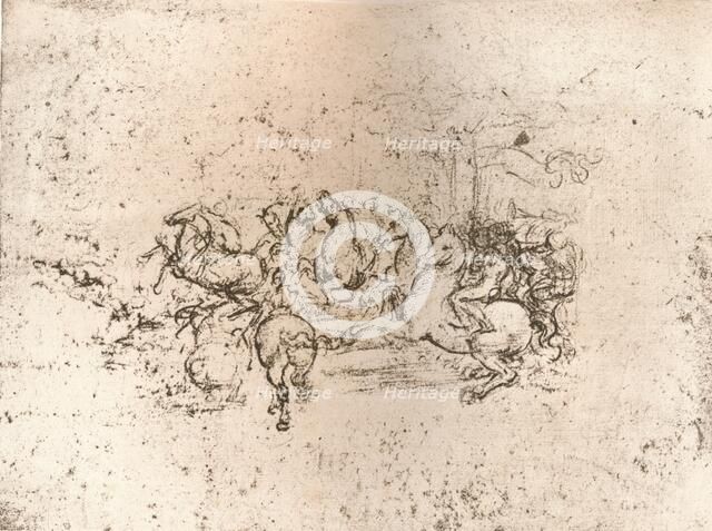 Copy of part of the cartoon of the Battle of Anghiari, c1505-c1523 (1883). Artist: Cesare da Sesto.