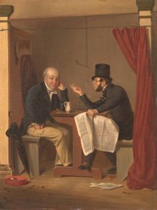 Copy of "Politics in an Oyster House" by Richard Caton Woodville, after 1848. Creator: Richard Caton Woodville