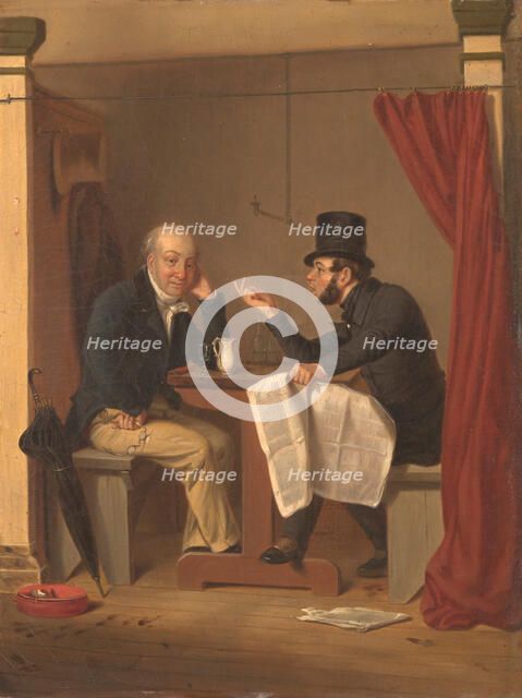 Copy of "Politics in an Oyster House" by Richard Caton Woodville, after 1848. Creator: Richard Caton Woodville.